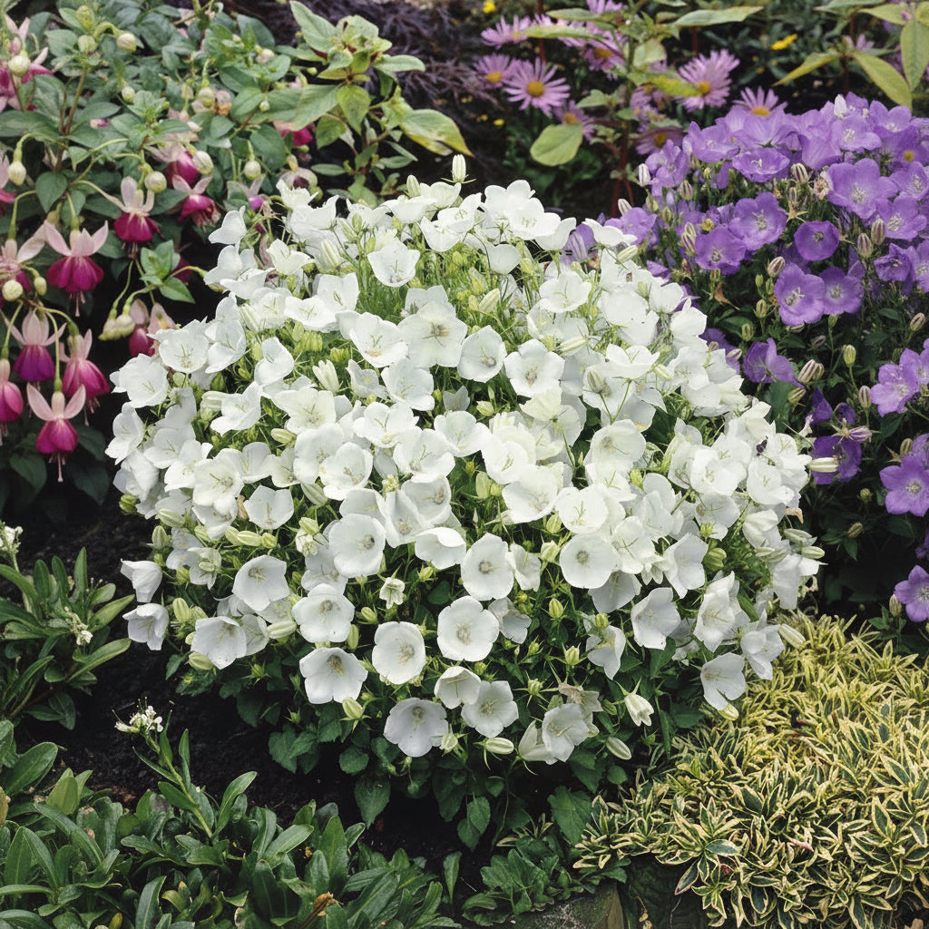 Campanula carpatica 'White Clips'