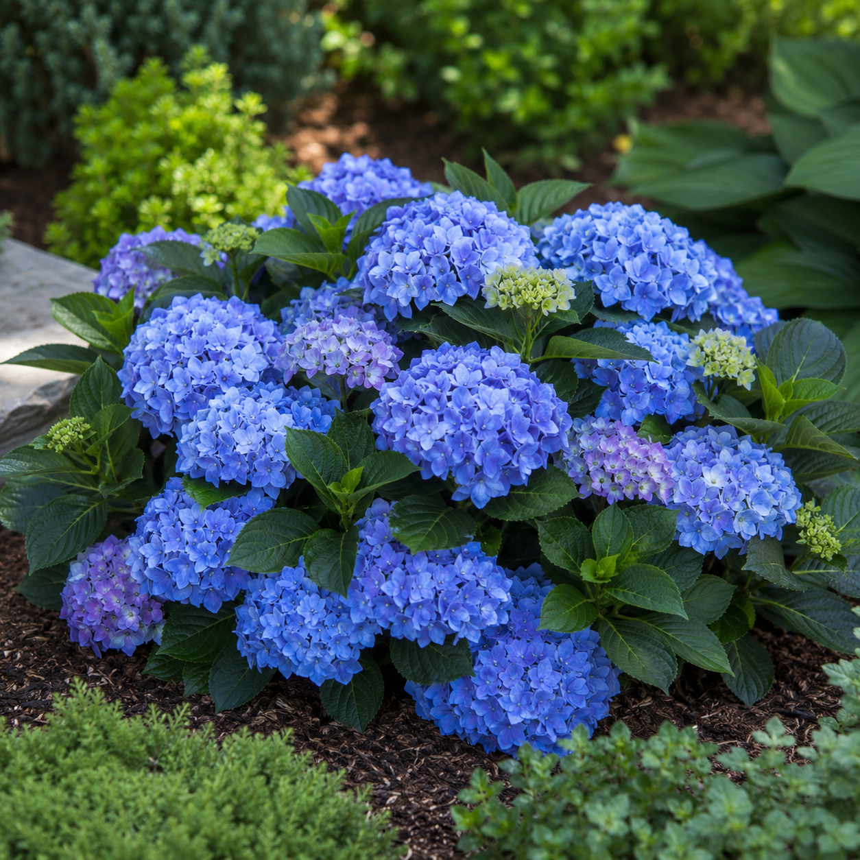Hydrangea macrophylla 'Let's Dance Blue Jangles'
