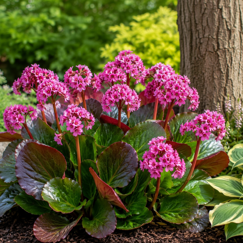 Bergenia cordifolia 'Winter Glow'