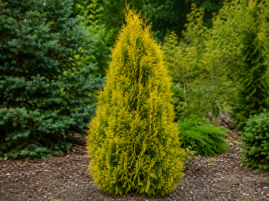 Thuja occidentalis 'Yellow Ribbon'