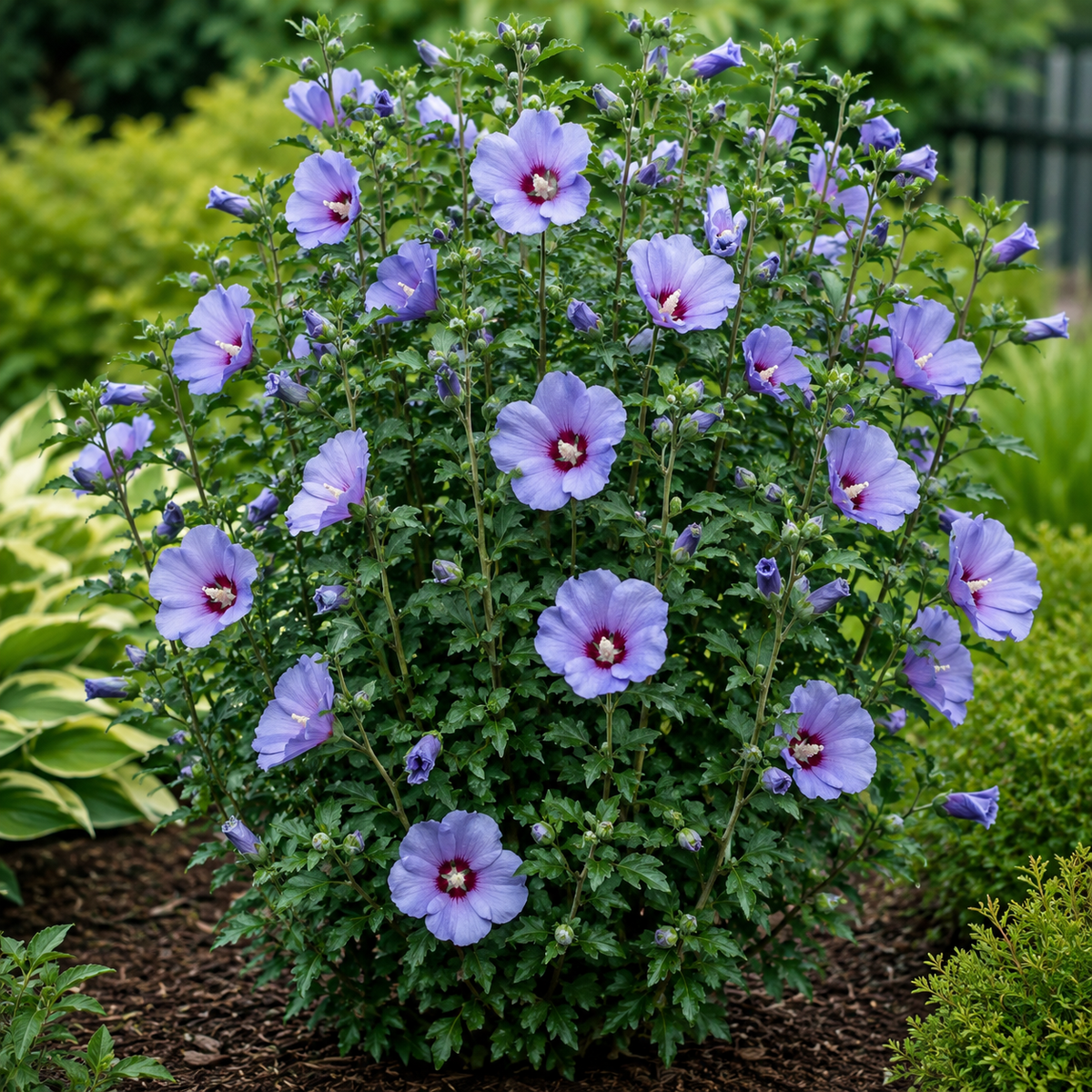 Hibiscus syriacus 'Oiseau Bleu'