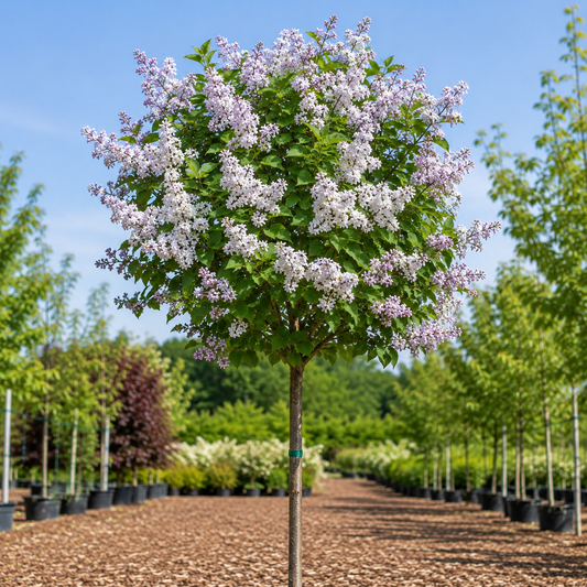 Syringa meyeri 'Pearl Potion' sur tige