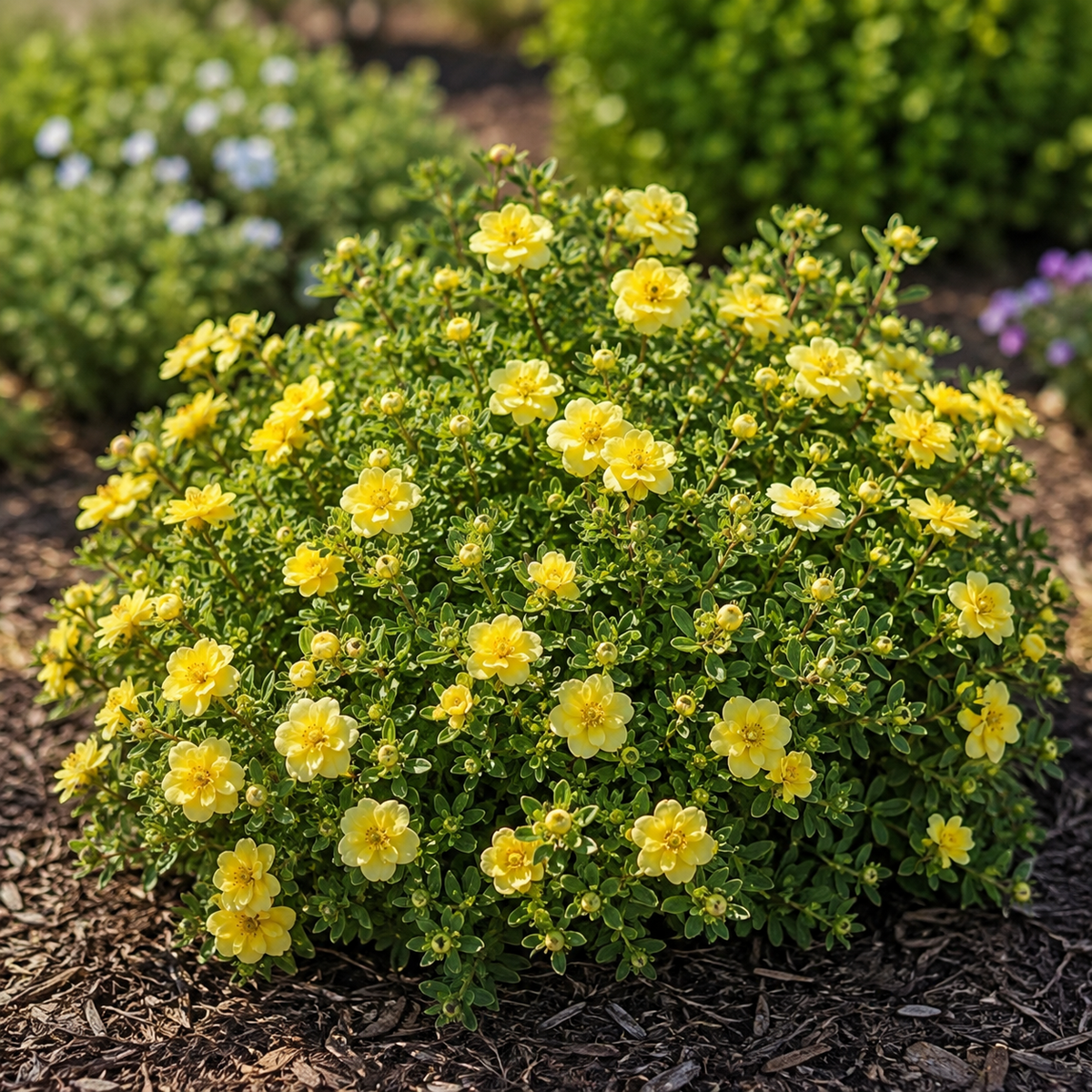 Potentilla fruticosa 'Lemon Meringue'